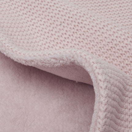 Coperta per culla Jollein Basic Knit Rosa pallido/pile 75x100 cm