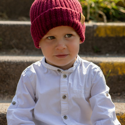 Cappello da bambino olandese invernale Bordeaux