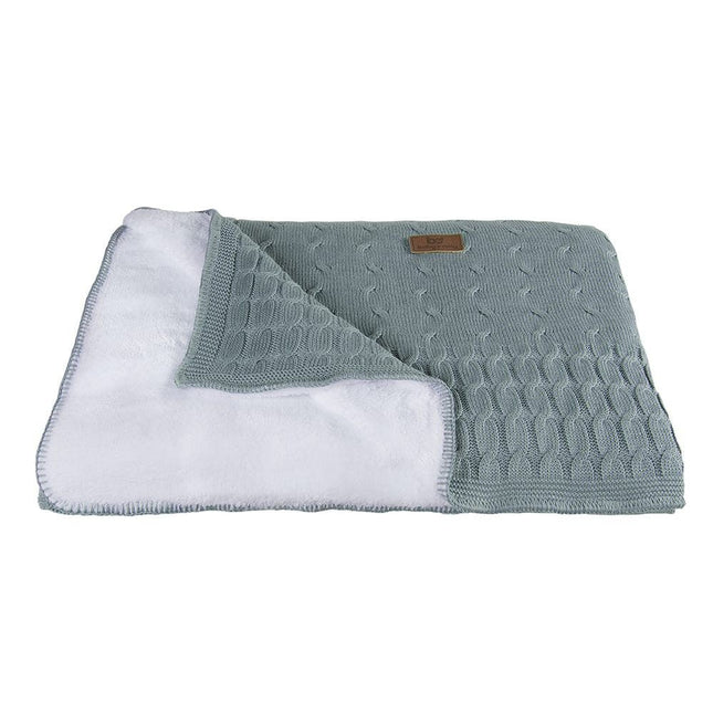 Coperta per culla Baby's Only Teddy Cable Stonegreen