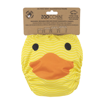 Zoocchini Pannolino lavabile Puddles The Duck con inserto