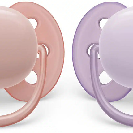 Philips Avent Ciuccio +0 mesi Morbido Grigio/Rosa