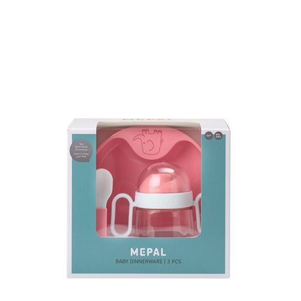 Mepal Set di stoviglie per bambini Mio 3 pezzi rosa intenso