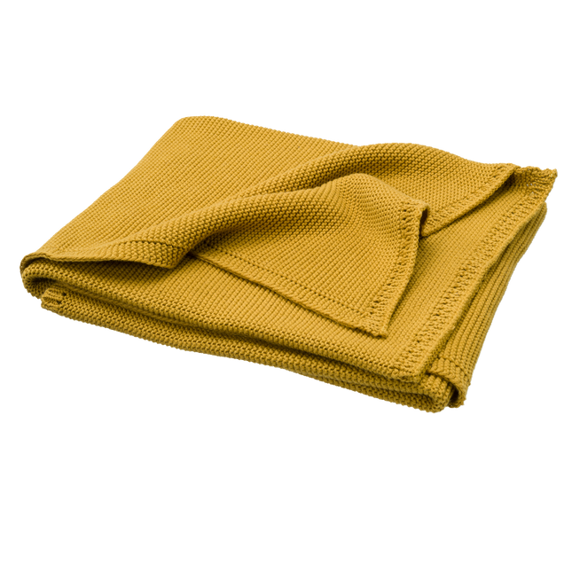 Coperta Fresk per culla Uni Mustard 80x100cm