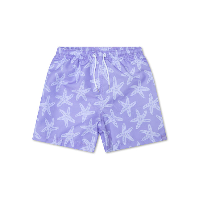 Swim Essentials Pantaloni da bagno bambino Lilac Sea Stars Shorts