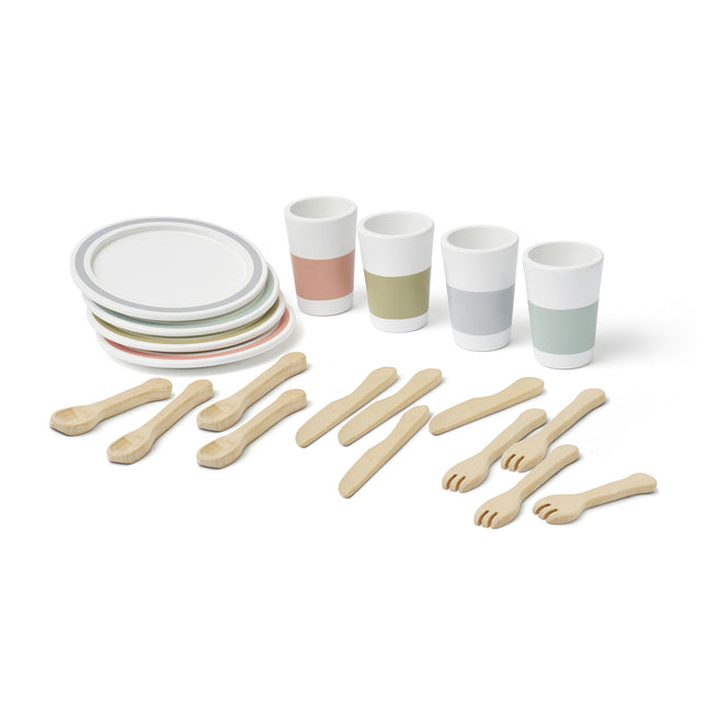 Set da pranzo giocattolo in legno Kid's Concept 4 persone