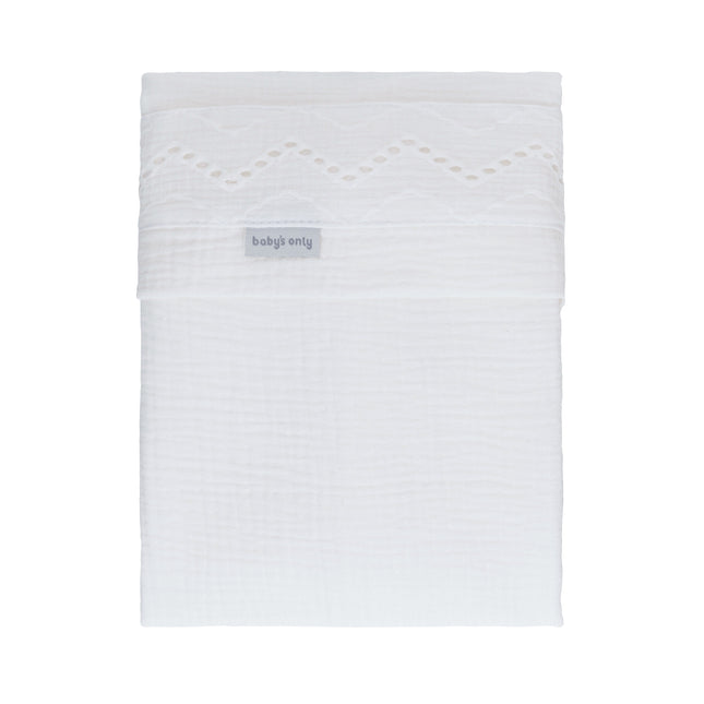 Lenzuola Baby's Only Calm White con Broderie