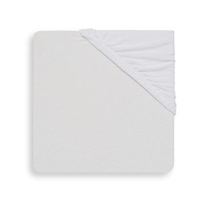 Jollein - Lenzuolo a pieghe Jersey Bianco 75x150cm