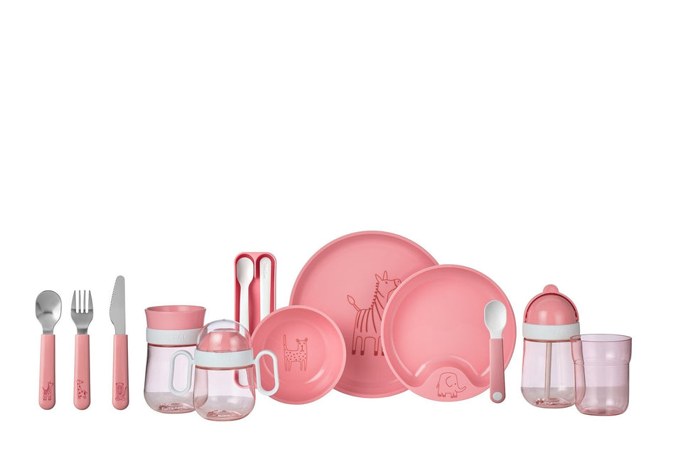 Mepal Set di stoviglie per bambini Mio 3 pezzi rosa intenso