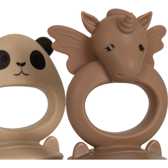 Konges Slojd Set di posate per bambini Unicorno e Panda 2 pezzi