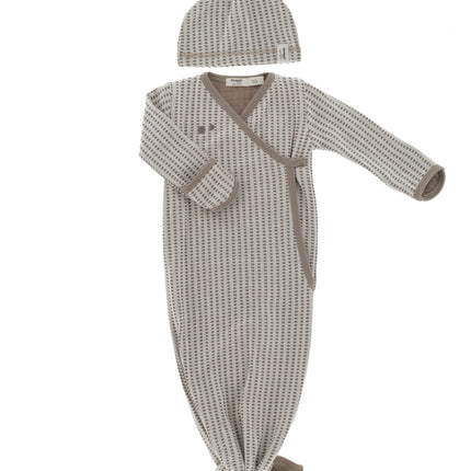 Snoozebaby Sacco a pelo Baby Cocon Incl. Cappello Caldo Marrone 60cm