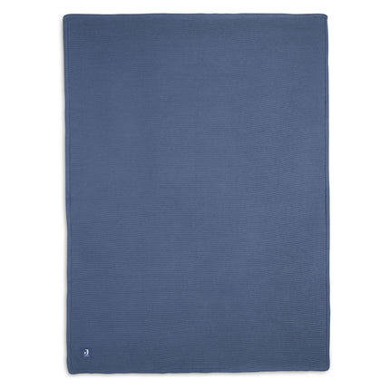 Coperta da letto Jollein Basic Knit Jeans Blu/Pile 100x150cm