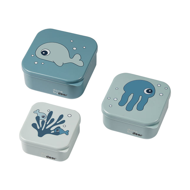 Done by Deer Lunchbox Sea Friends Blu 3pcs