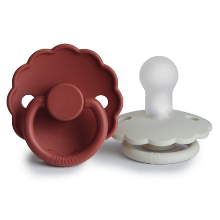 Frigg Speen Maat 1 Daisy Baked Clay/Cream Silicone 2 - Pack - Frigg - Babywinkel - 5715239010908