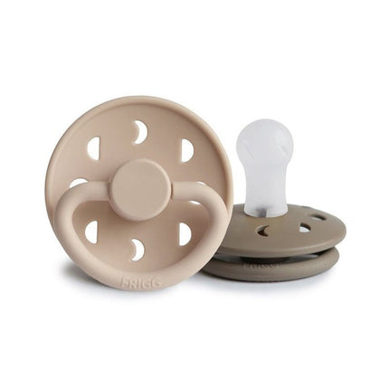 Frigg Speen Maat 1 Moon Croissant/Portobello Silicone 2 - Pack - Frigg - Babywinkel - 5715239011936