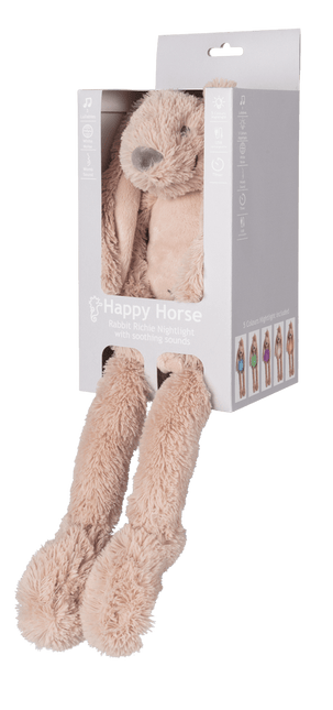 Happy Horse Knuffel Old Pink Rabbit Richie met Nachtlampje en Geluid 34cm - Happy Horse - Babywinkel - 8711811105038