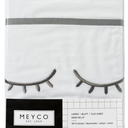 Meyco Ledikantlaken Sleepy Eyes Grijs - Meyco - Babywinkel - 4054703414516