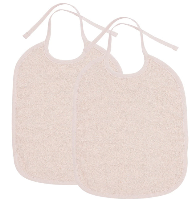 Meyco Slabbetje 2St Basic Badstof Soft Pink - Meyco - Babywinkel - 4054703611816