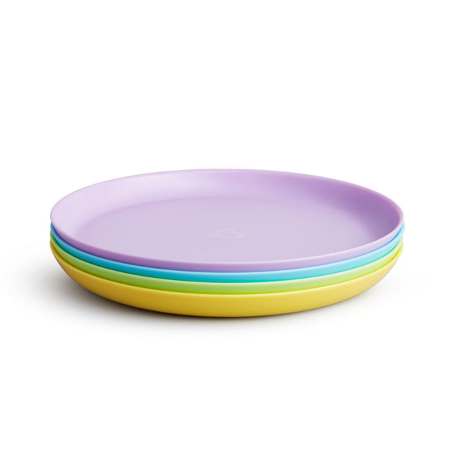 Munchkin 4pk Multi Coloured Feeding Plates - Munchkin - Babywinkel - 5019090517614