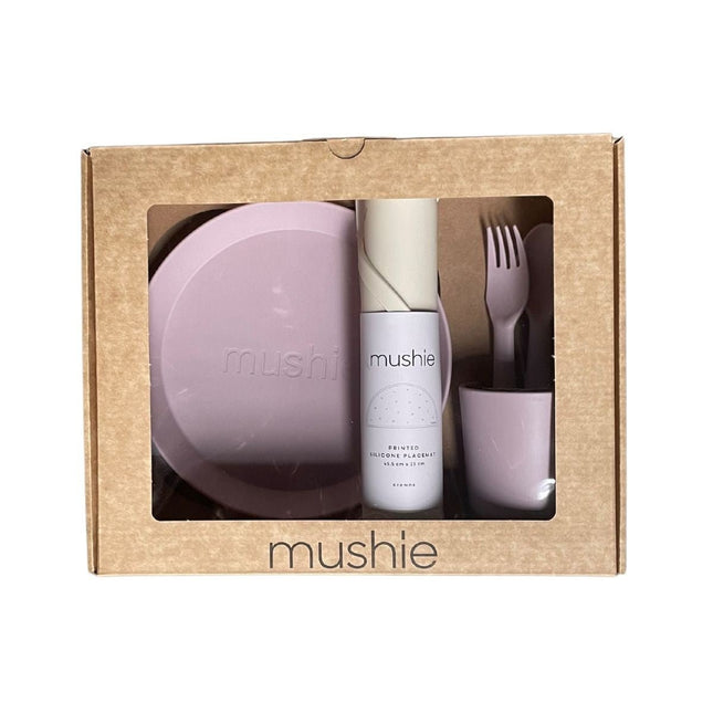 Mushie Giftbox Kinderservies Set Rond Soft Lilac - Mushie - Babywinkel - 5715239022512