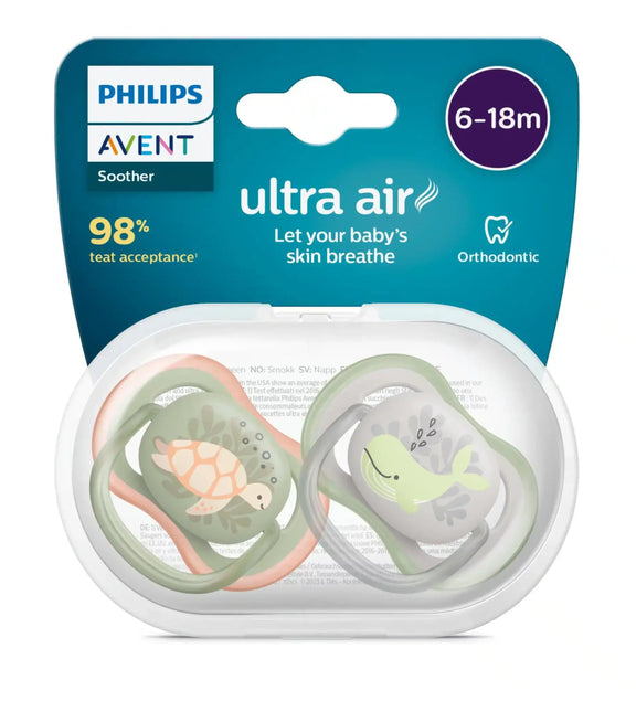 Philips Avent Fopspeen +6 Maanden Air Dieren Mix - Philips Avent - Babywinkel - 8720689012683