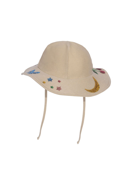 Cappello da sole Konges Slojd Baby Beatrice Bianco sporco