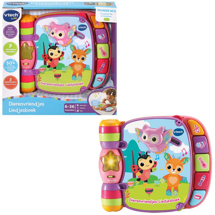 Vtech Baby Boekje Dierenvriendjes Liedjes Roze - Vtech - Babywinkel - 3417761667828