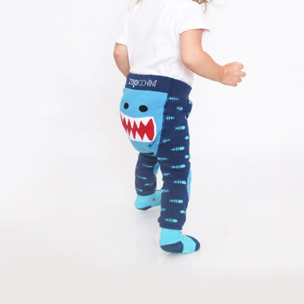 Zoocchini Baby Legging Sherman The Shark Inclusief Sokjes 6/12 Mnd - Zoocchini - Babywinkel - 855409006630